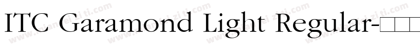 ITC Garamond Light Regular字体转换
